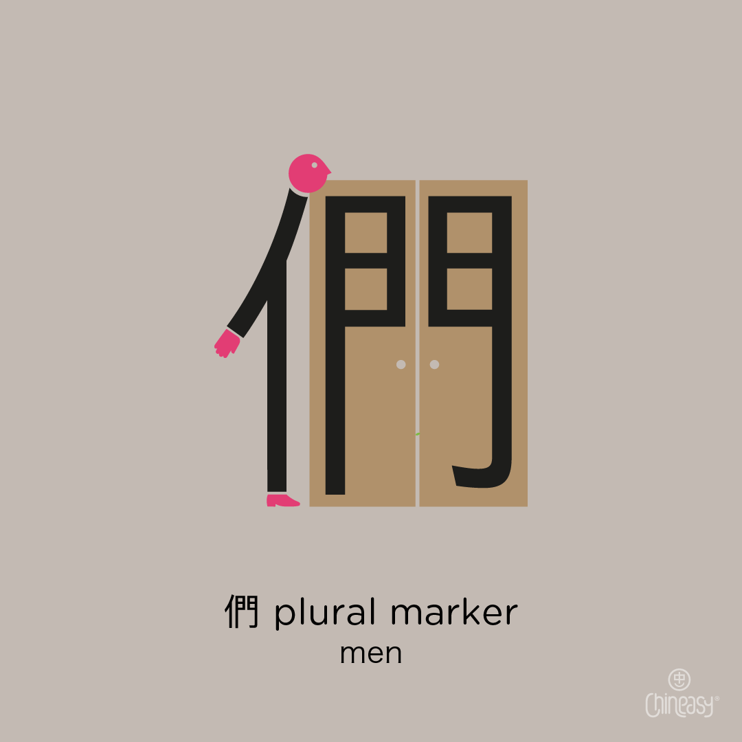 Chinese word 們 plural marker 